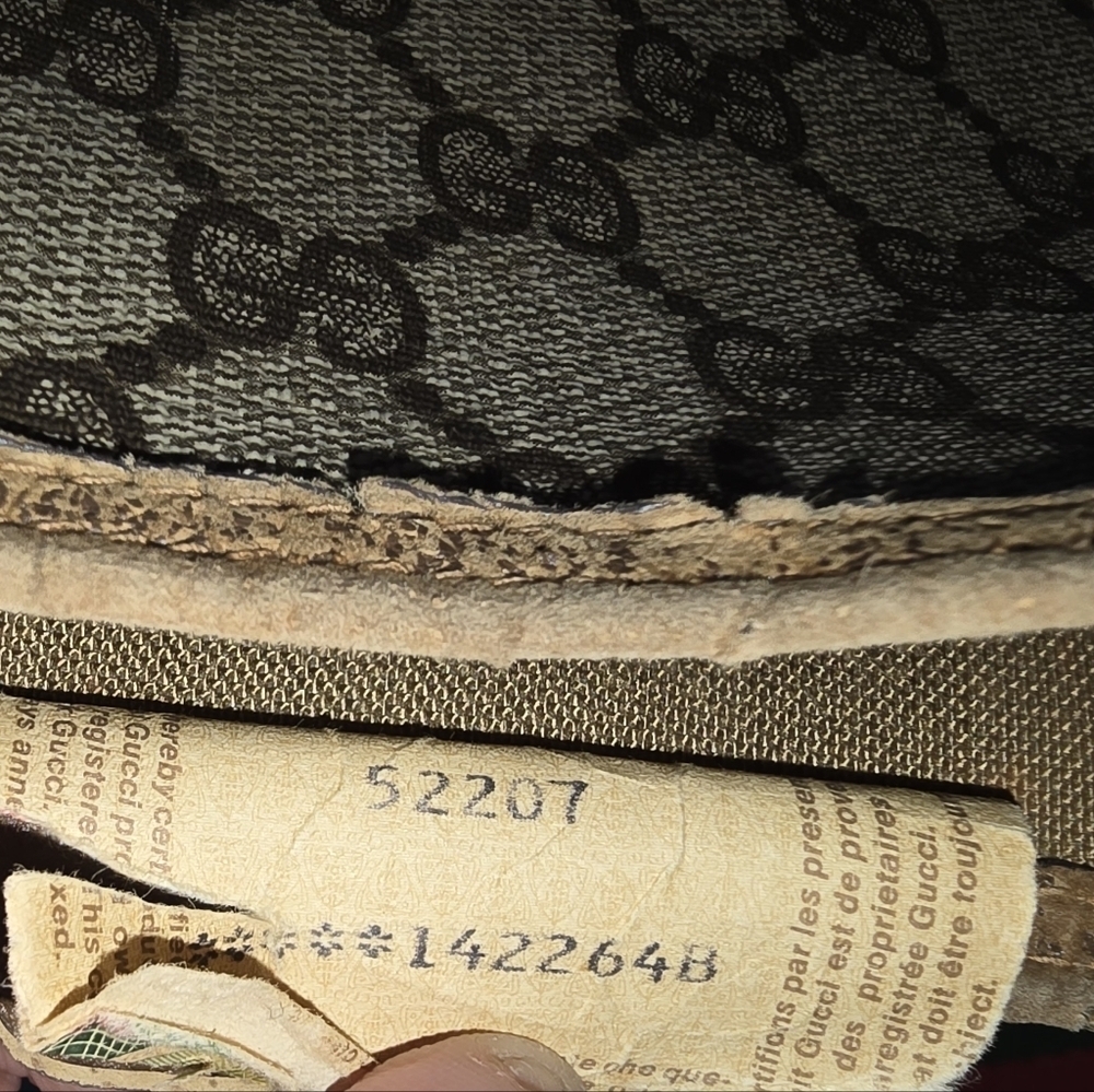 Gucci Monogram Tote Bag with Sherry Line Red and Green Straps - Picture 13 of 14